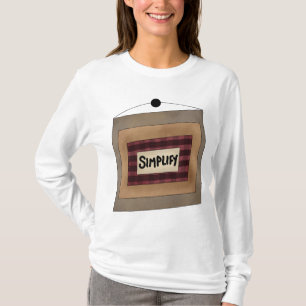 T-shirt Panneau d'art de mot minimaliste rustique