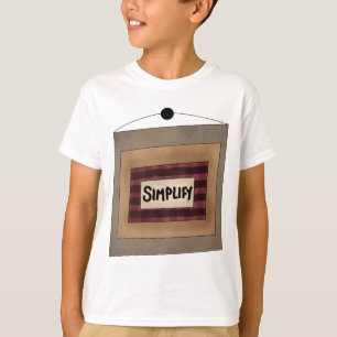 T-shirt Panneau d'art de mot minimaliste rustique