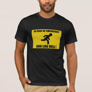 T-shirt Panneau d'avertissement - courez beaucoup