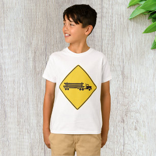 T-shirt Panneau d'avertissement de camion de débardage Séc