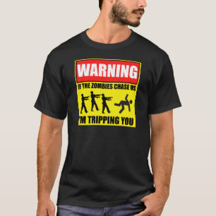 T-shirt Panneau d'avertissement de voyage de zombi
