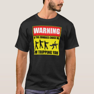 T-shirt Panneau d'avertissement de voyage de zombi