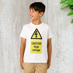T-shirt Panneau d'avertissement haute tension