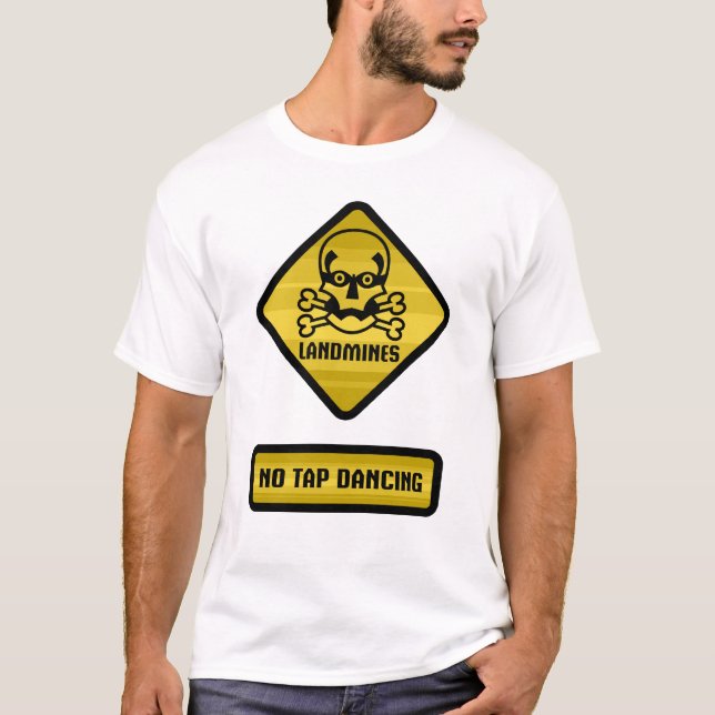 T-shirt Panneau d'avertissement - mines terrestres (Devant)