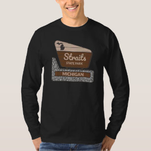 T-shirt Panneau de bienvenue au Straits State Park Michiga