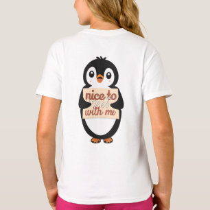 T-shirt Panneau de bienvenue de pingouin: ravi de me renco