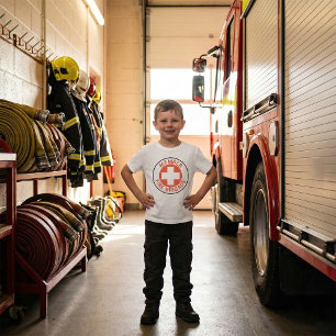 T-shirt Panneau de brigade de pompiers membre Croix-Rouge 