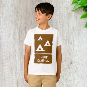 T-shirt Panneau de camping de groupe