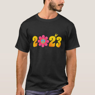 T-shirt Panneau de Paix 2023 Amour Bonne Année 60S Les ann