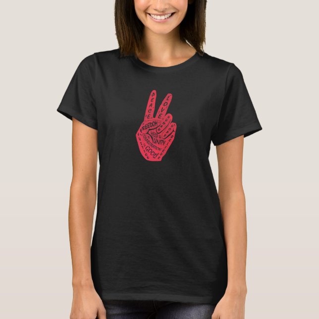 T-shirt Panneau de paix Faire la paix et non la guerre (Devant)