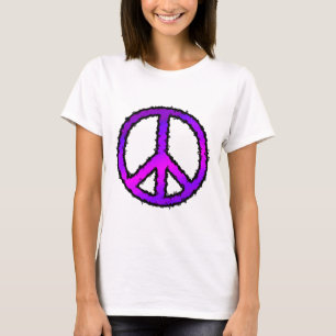 T-shirt Panneau de paix Purple Zig Zag