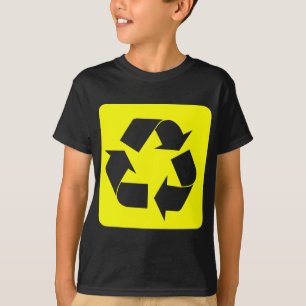 T-shirt Panneau de recyclage - Jaune