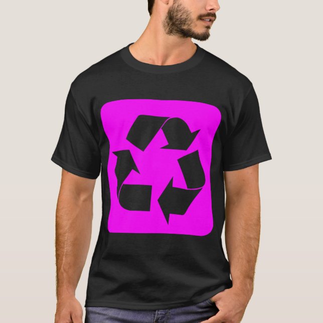 T-shirt Panneau de recyclage - Magenta (Devant)