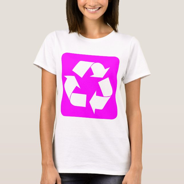T-shirt Panneau de recyclage - Magenta (Devant)