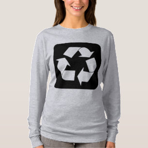 T-shirt Panneau de recyclage - Noir