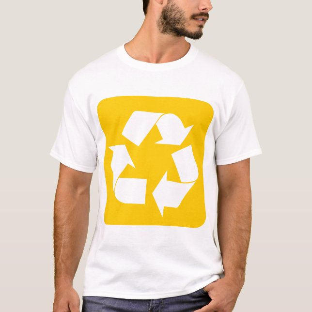 T-shirt Panneau de recyclage - orange (Devant)