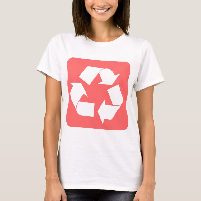 T-shirt Panneau de recyclage - rose tropicale (Devant)