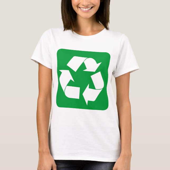 T-shirt Panneau de recyclage - Vert herbe (Devant)