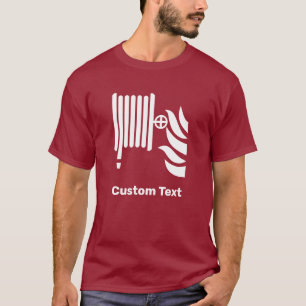 T-shirt Panneau de sécurité de l'bobine de tuyau d'incendi