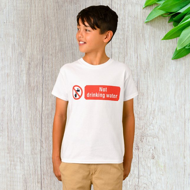 T-shirt Panneau de sécurité de l'eau potable (Créateur téléchargé)