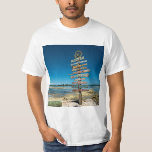 T-shirt Panneau de signalisation des îles des Caraïbes