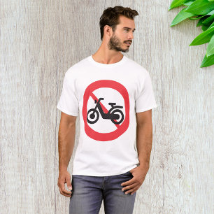 T-shirt Panneau de signalisation "Interdiction aux motos"