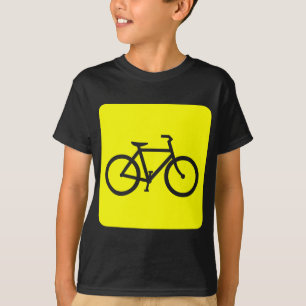 T-shirt Panneau de vélo - Jaune
