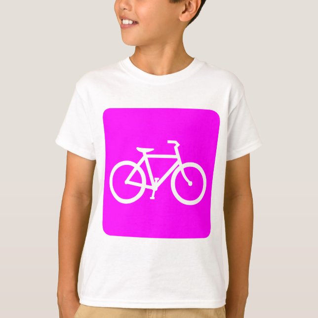 T-shirt Panneau de vélo - Magenta (Devant)
