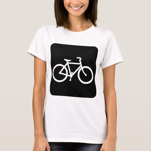 T-shirt Panneau de vélo - Noir (Devant)