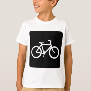 T-shirt Panneau de vélo - Noir