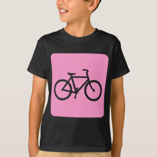 T-shirt Panneau de vélo - Rose