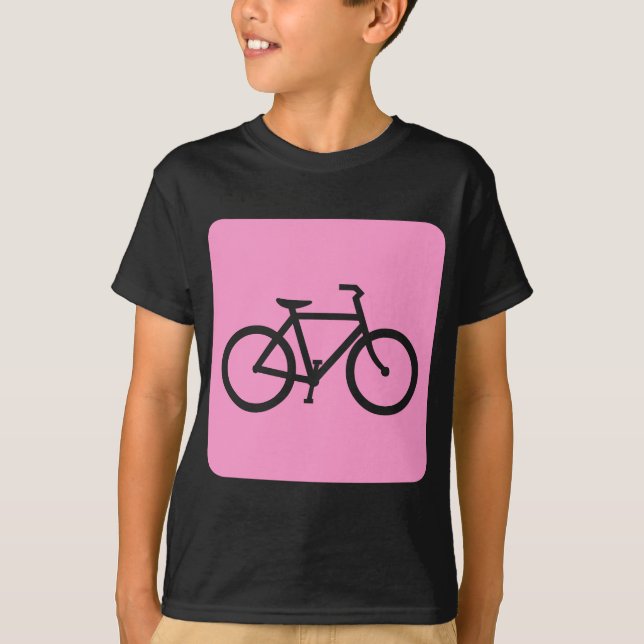 T-shirt Panneau de vélo - Rose (Devant)