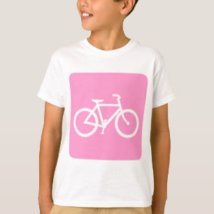 T-shirt Panneau de vélo - Rose