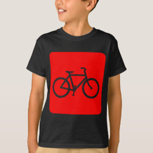T-shirt Panneau de vélo - Rouge