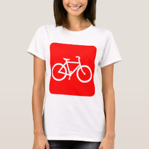 T-shirt Panneau de vélo - Rouge