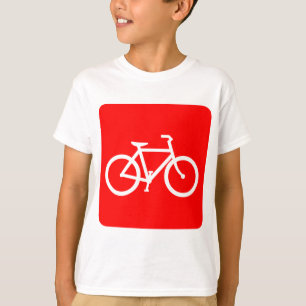 T-shirt Panneau de vélo - Rouge