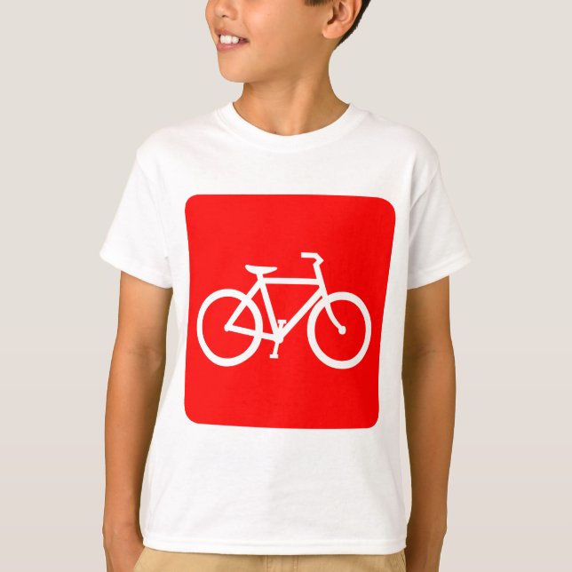 T-shirt Panneau de vélo - Rouge (Devant)