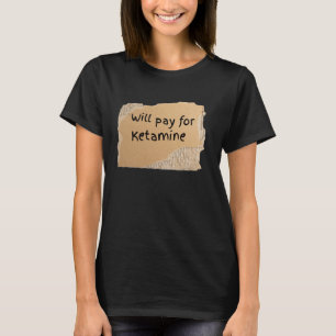 T-shirt Panneau drôle de salaire pour travail pour la Kéta