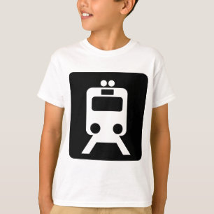 T-shirt Panneau du train - Noir