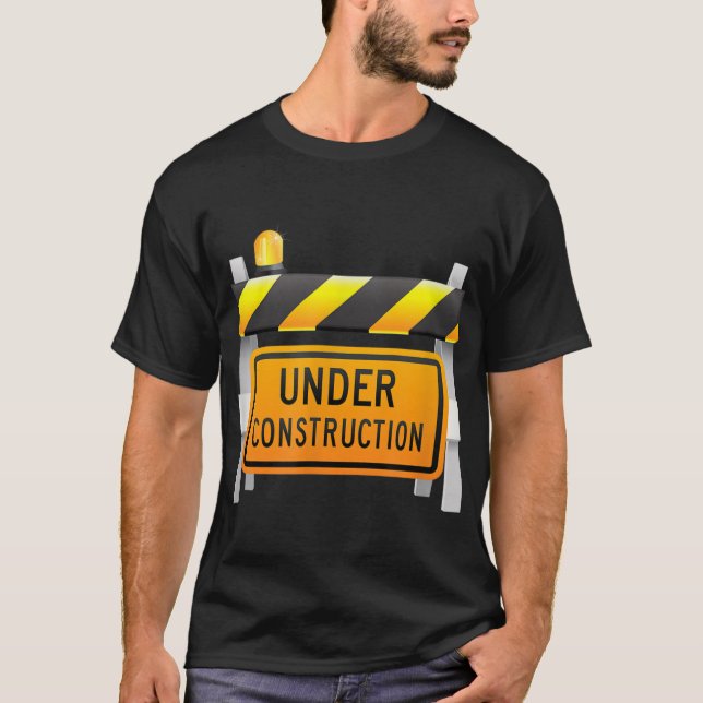 T-shirt Panneau en construction (Devant)