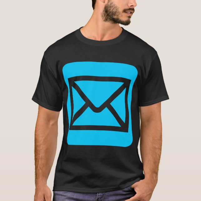 T-shirt Panneau Enveloppe - bleu ciel (Devant)