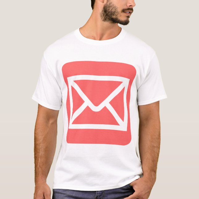 T-shirt Panneau Enveloppe - rose tropicale (Devant)