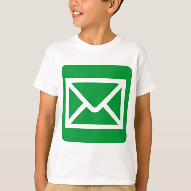 T-shirt Panneau Enveloppe - Vert herbe (Devant)
