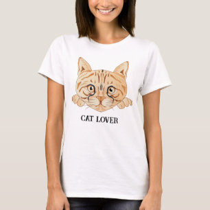 T-shirt Panneau et illustration Amoureux des chats