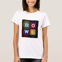 Panneau rétro B O W L Neon, Bowling,