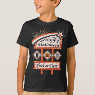 T-shirt Panneau rétro vintage Halloween – Des bonbons ou u
