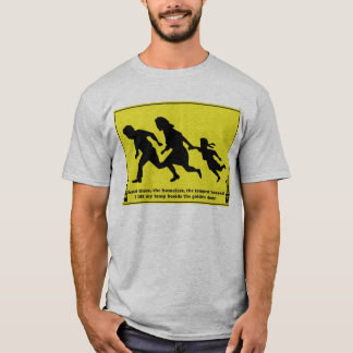 T-shirt Panneau routier de croisement de famille