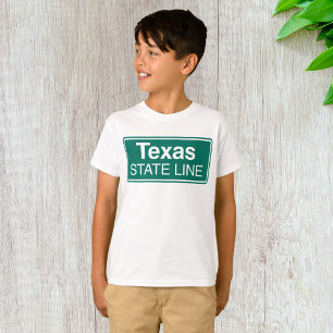 T-shirt Panneau routier vert classique de la ligne d'État