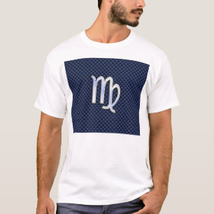 T-shirt Panneau Virgo Zodiac couleur carbone bleu marine