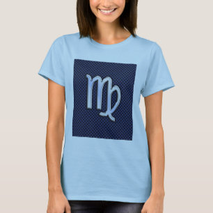 T-shirt Panneau Virgo Zodiac couleur carbone bleu marine